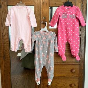 Bundle of Baby Girl 3-6 Month Pajamas